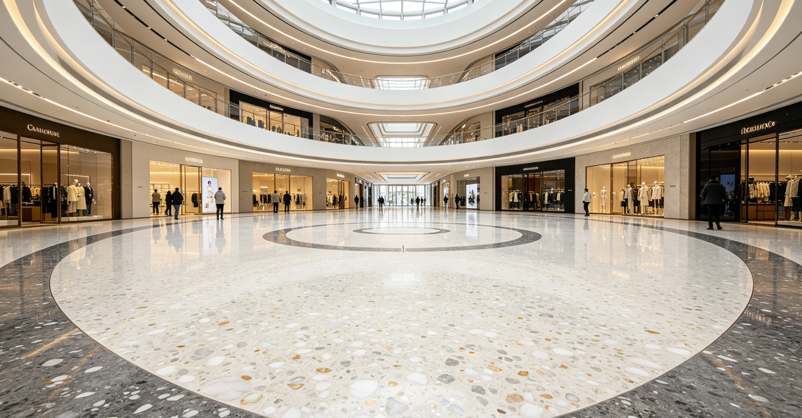 环氧磨石地坪_无机艺术磨石地面_施工工艺价格优缺点场景(图1)